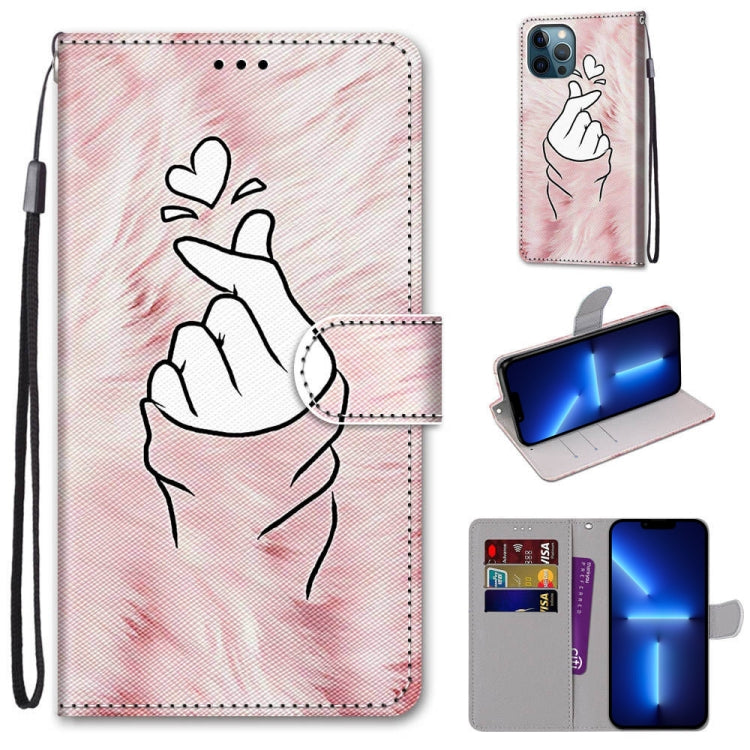 Coloured Drawing Cross Texture Horizontal Flip PU Leather Case with Holder & Card Slots & Wallet & Lanyard, For iPhone 13 Pro