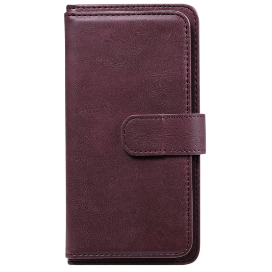 Horizontal flip design showing magnetic closure on leather iPhone 13 mini case