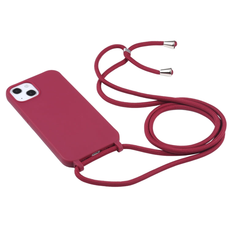 Candy Colors TPU Protective Case with Lanyard, For iPhone 13 mini, For iPhone 13, For iPhone 13 Pro
