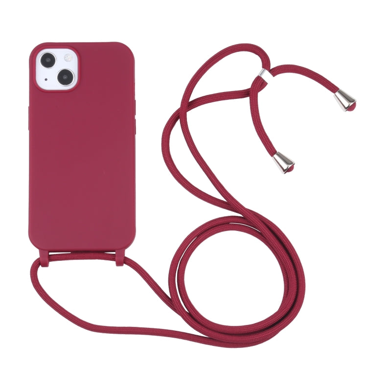 Candy Colors TPU Protective Case with Lanyard, For iPhone 13 mini, For iPhone 13, For iPhone 13 Pro