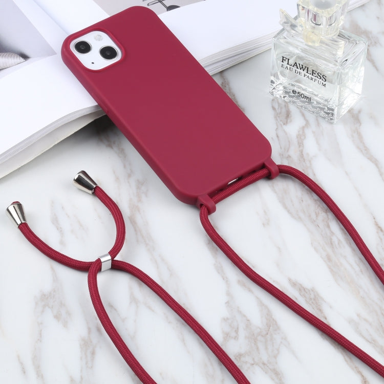 Candy Colors TPU Protective Case with Lanyard, For iPhone 13 Pro Max