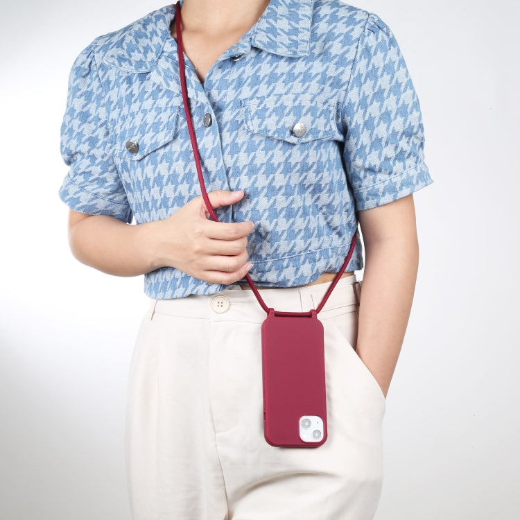 Candy Colors TPU Protective Case with Lanyard, For iPhone 13 Pro Max