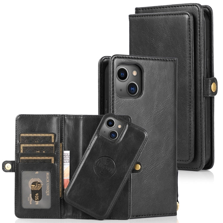 Strong Magnetic Detachable Horizontal Flip Leather Case with Card Slots & Wallet