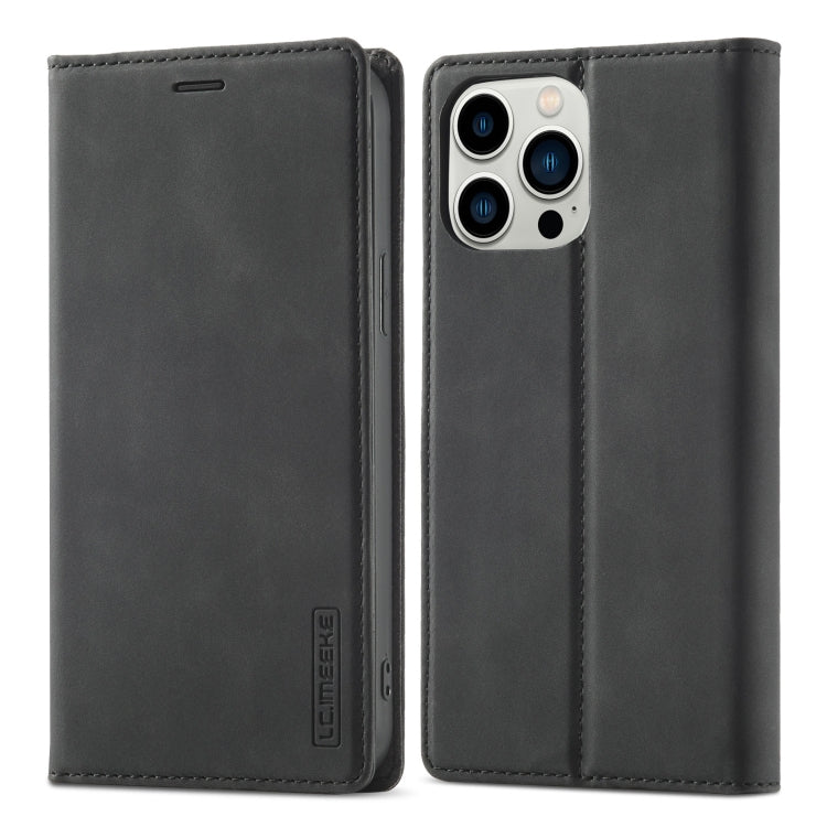 LC.IMEEKE Strong Magnetic PU + Matte TPU Horizontal Flip Leather Case with Holder & Card Slots & Wallet