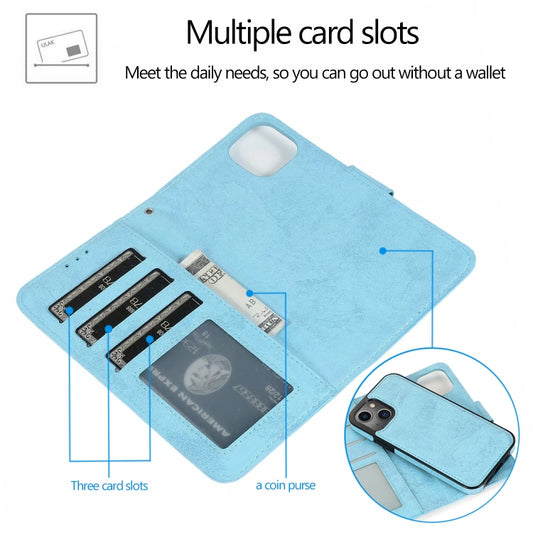 iPhone 13 Mini snapped into detachable wallet shell with visible branding