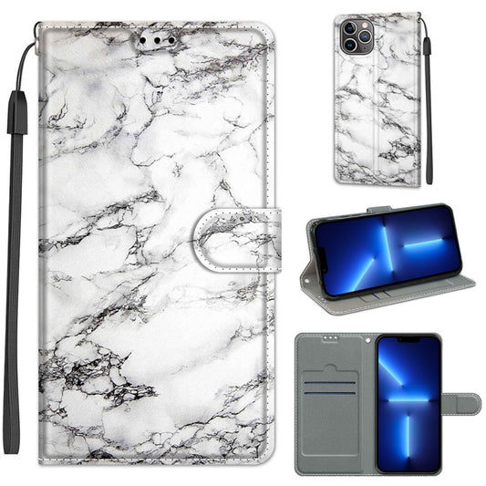 Voltage colored drawing magnetic flip case for iPhone 13 Pro with card slots and holder