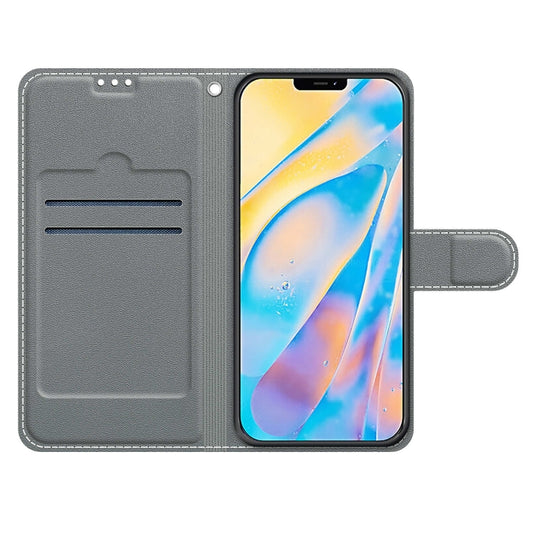 Colorful artistic design on Voltage iPhone 13 Pro Max protective leather case
