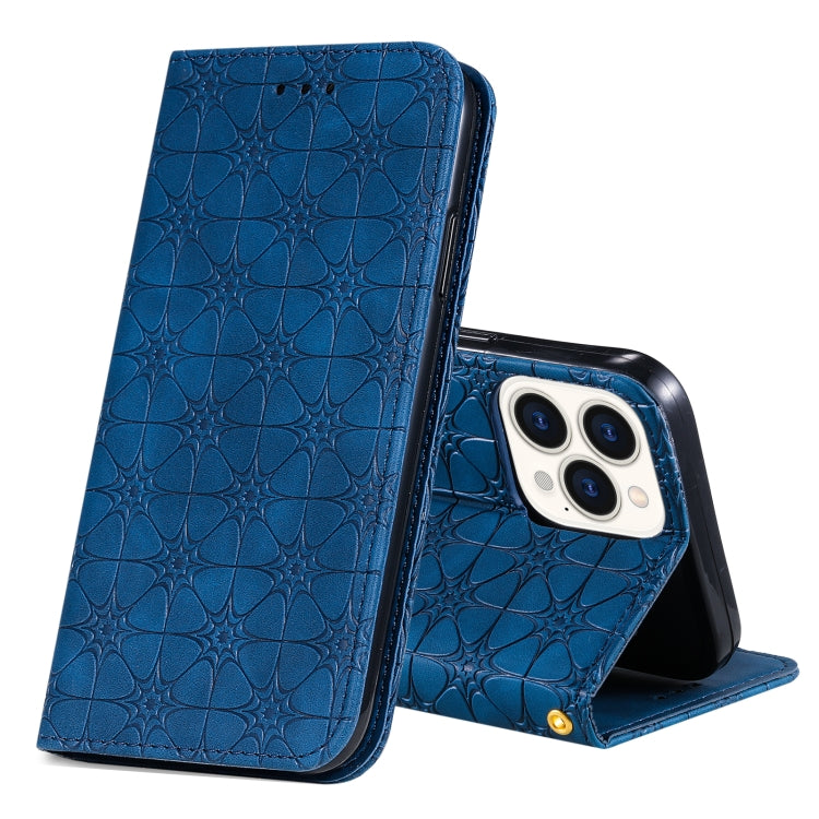 Lucky Flowers Embossing Pattern Magnetic Horizontal Flip Leather Case with Holder & Card Slots