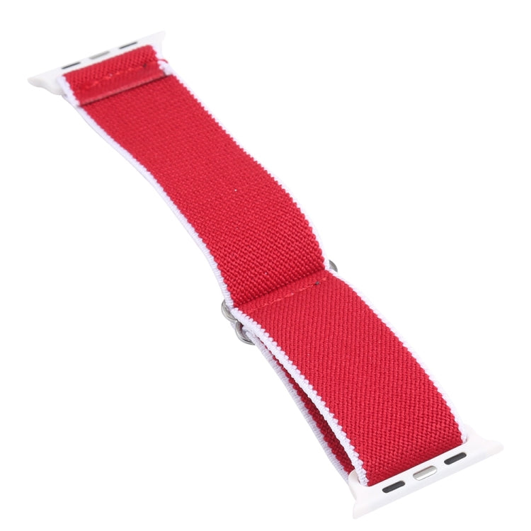 High Elastic Nylon Replacement Watchband For Apple Watch Series, 7 41mm / 6 & SE & 5 & 4 40mm / 3 & 2 & 1 38mm, 7 45mm / 6 & SE & 5 & 4 44mm / 3 & 2 & 1 42mm
