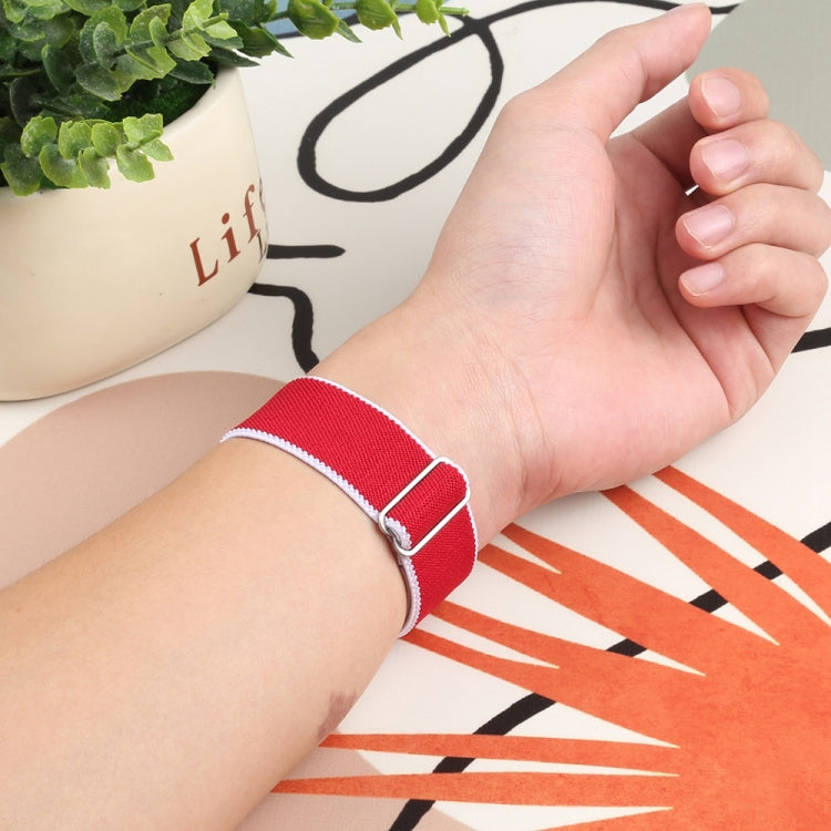 High Elastic Nylon Replacement Watchband For Apple Watch Series, 7 41mm / 6 & SE & 5 & 4 40mm / 3 & 2 & 1 38mm, 7 45mm / 6 & SE & 5 & 4 44mm / 3 & 2 & 1 42mm