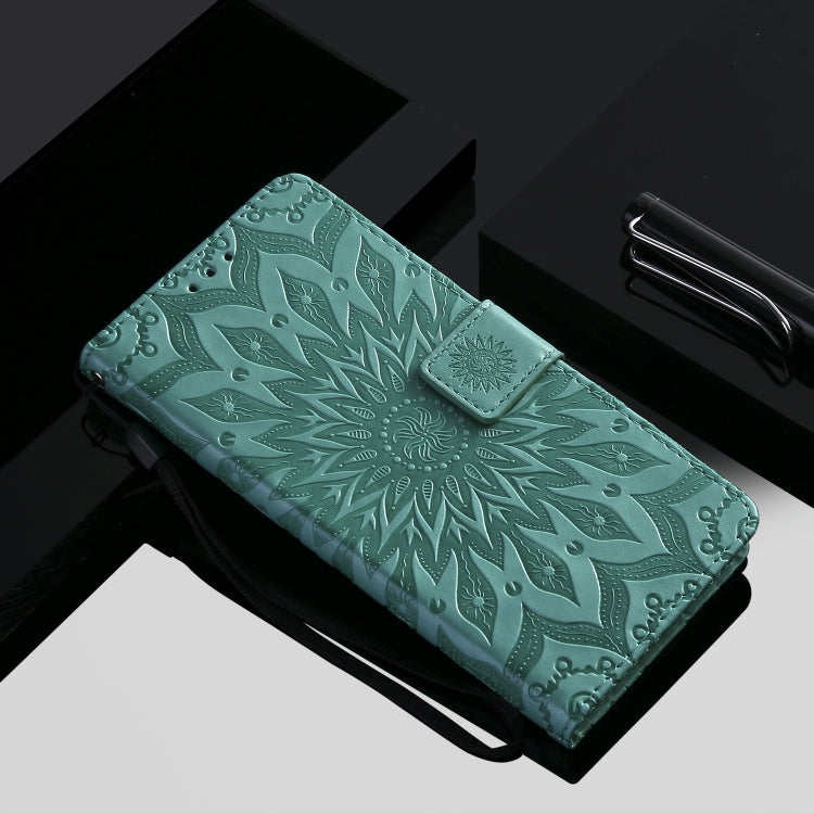 Pressed Printing Sunflower Pattern Horizontal Flip PU Leather Case with Holder & Card Slots & Wallet & Lanyard, For Xiaomi Redmi 8A, For Xiaomi Mi 9 Pro