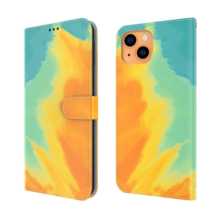 Watercolor Pattern Horizontal Flip Leather Case with Holder & Card Slot & Wallet, For iPhone 13 mini, For iPhone 13, For iPhone 13 Pro, For iPhone 13 Pro Max