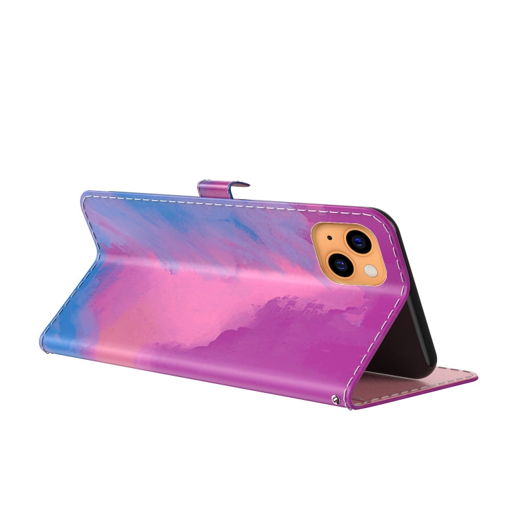 Watercolor Pattern Horizontal Flip Leather Case with Holder & Card Slot & Wallet, For iPhone 13 mini, For iPhone 13, For iPhone 13 Pro, For iPhone 13 Pro Max