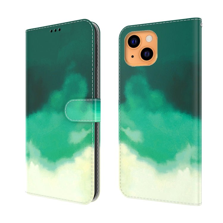 Watercolor Pattern Horizontal Flip Leather Case with Holder & Card Slot & Wallet, For iPhone 13 mini, For iPhone 13, For iPhone 13 Pro, For iPhone 13 Pro Max