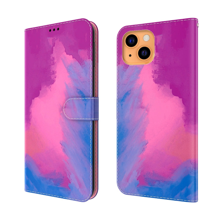 Watercolor Pattern Horizontal Flip Leather Case with Holder & Card Slot & Wallet, For iPhone 13 mini, For iPhone 13, For iPhone 13 Pro, For iPhone 13 Pro Max