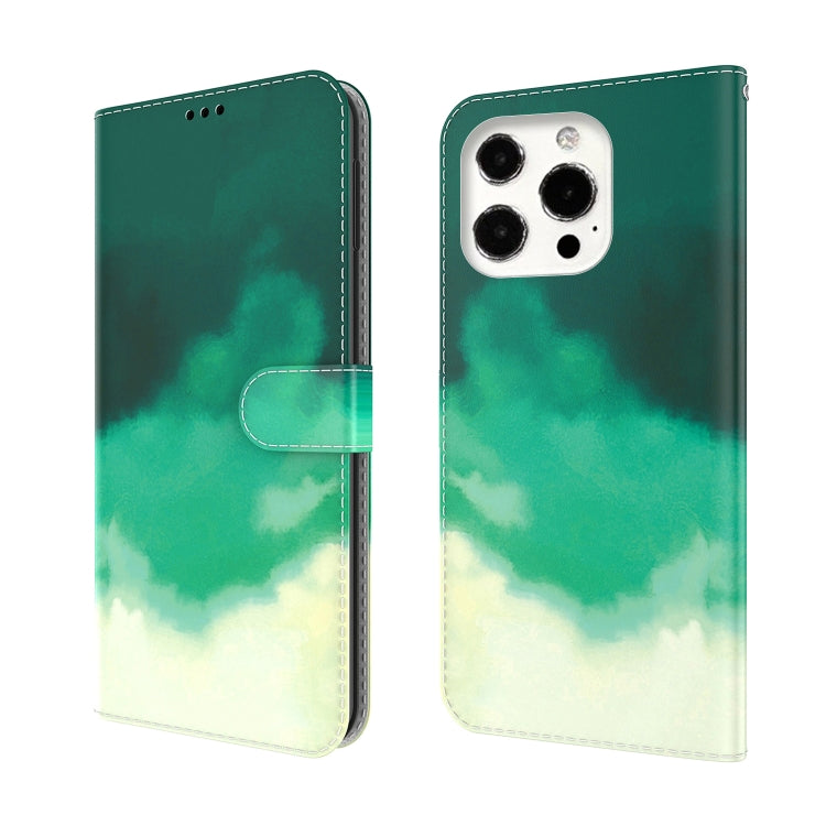 Watercolor Pattern Horizontal Flip Leather Case with Holder & Card Slot & Wallet, For iPhone 13 mini, For iPhone 13, For iPhone 13 Pro, For iPhone 13 Pro Max