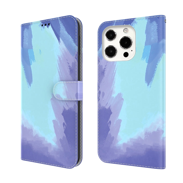 Watercolor Pattern Horizontal Flip Leather Case with Holder & Card Slot & Wallet, For iPhone 13 mini, For iPhone 13, For iPhone 13 Pro, For iPhone 13 Pro Max