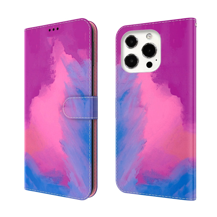 Watercolor Pattern Horizontal Flip Leather Case with Holder & Card Slot & Wallet, For iPhone 13 mini, For iPhone 13, For iPhone 13 Pro, For iPhone 13 Pro Max