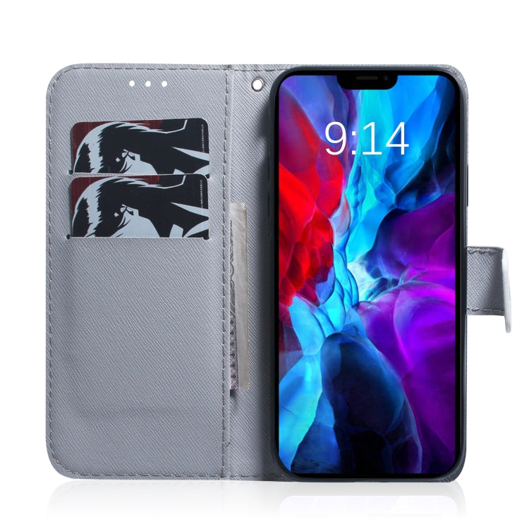 Coloured Drawing Horizontal Flip Leather Case, with Holder & Card Slots & Wallet, For iPhone 13 mini, For iPhone 13