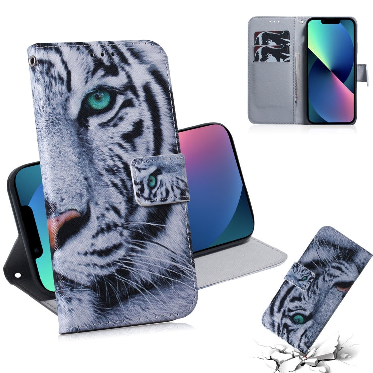 Coloured Drawing Horizontal Flip Leather Case, with Holder & Card Slots & Wallet, For iPhone 13 mini, For iPhone 13