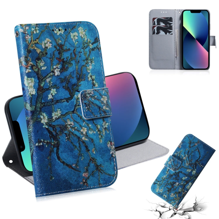 Coloured Drawing Horizontal Flip Leather Case, with Holder & Card Slots & Wallet, For iPhone 13 mini, For iPhone 13