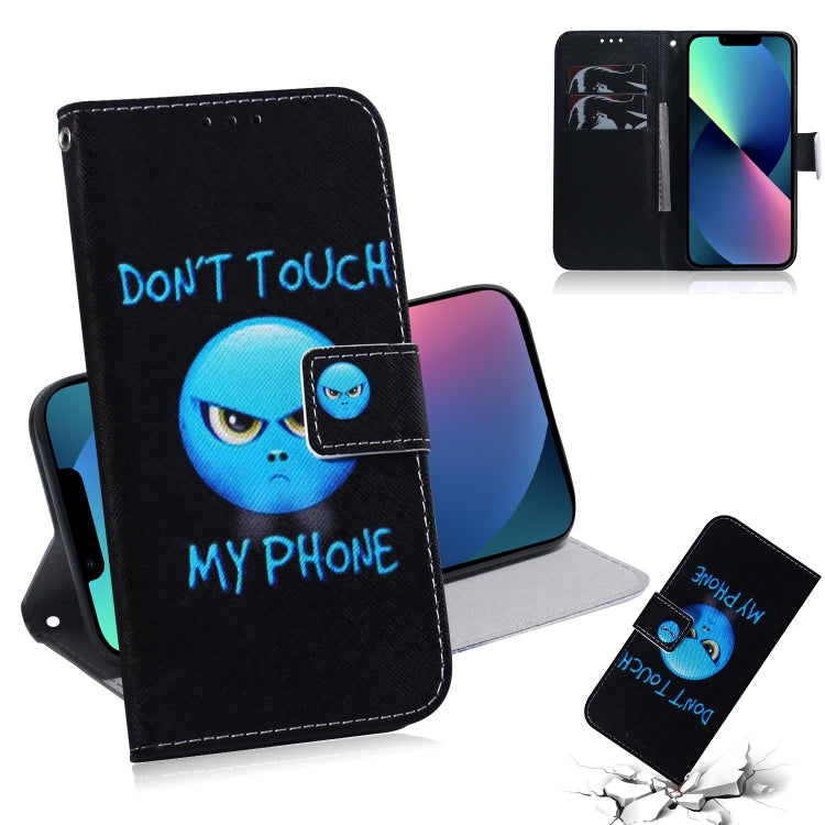 Coloured Drawing Horizontal Flip Leather Case, with Holder & Card Slots & Wallet, For iPhone 13 mini, For iPhone 13