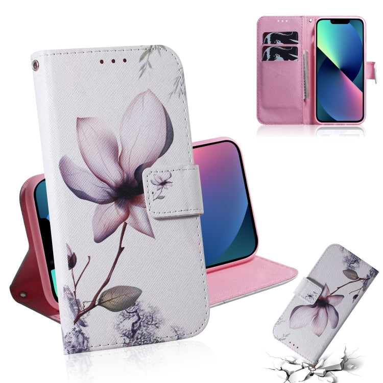 Coloured Drawing Horizontal Flip Leather Case, with Holder & Card Slots & Wallet, For iPhone 13 mini, For iPhone 13