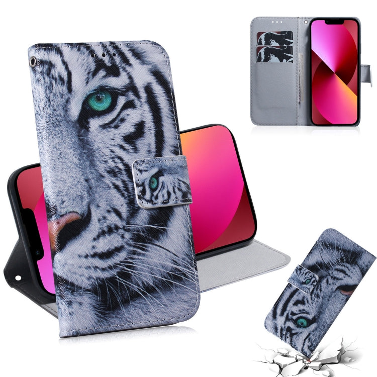 Coloured Drawing Horizontal Flip Leather Case, with Holder & Card Slots & Wallet, For iPhone 13 mini, For iPhone 13