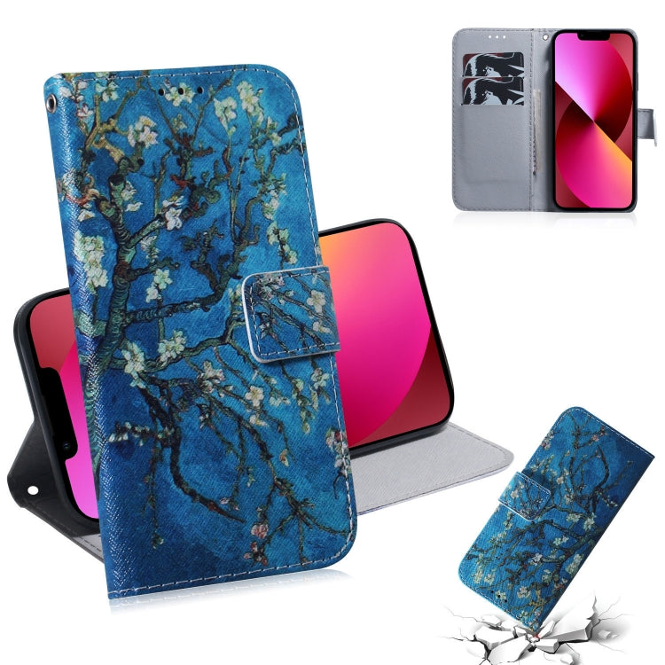Coloured Drawing Horizontal Flip Leather Case, with Holder & Card Slots & Wallet, For iPhone 13 mini, For iPhone 13