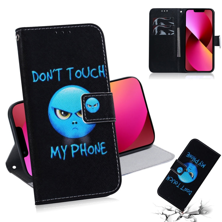Coloured Drawing Horizontal Flip Leather Case, with Holder & Card Slots & Wallet, For iPhone 13 mini, For iPhone 13