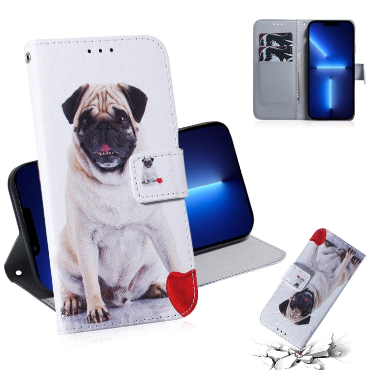 Coloured Drawing Horizontal Flip Leather Case, with Holder & Card Slots & Wallet, For iPhone 13 Pro, For iPhone 13 Pro Max