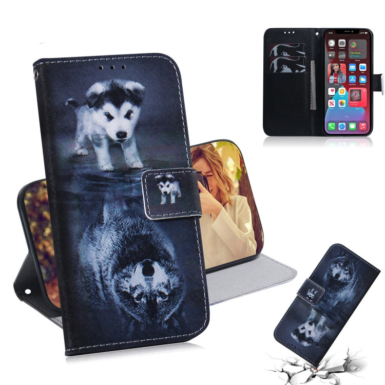 Coloured Drawing Horizontal Flip Leather Case, with Holder & Card Slots & Wallet, For iPhone 13 Pro, For iPhone 13 Pro Max
