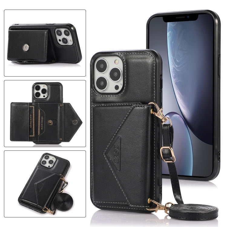 Multi-functional Cross-body Card Bag TPU+PU Back Cover Case with Holder & Card Slot & Wallet