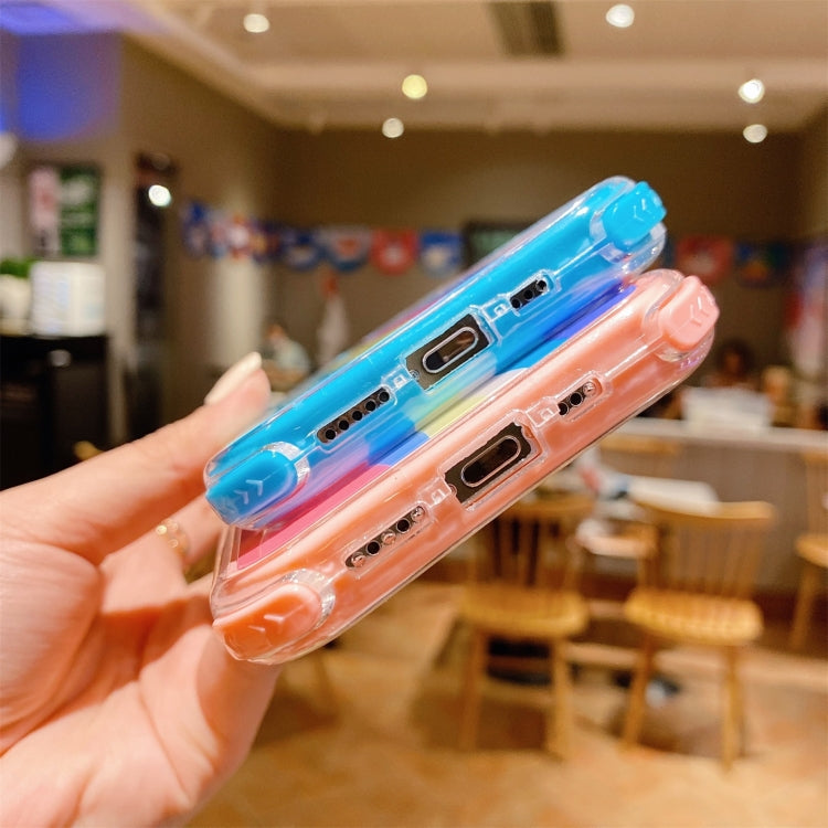 Rainbow TPU + PC Glass Shockproof Case, For iPhone 13