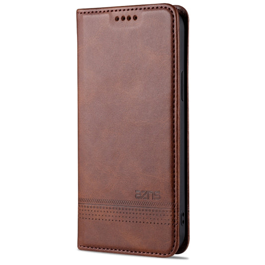 Horizontal flip wallet case for iPhone 13 Pro featuring built-in card storage