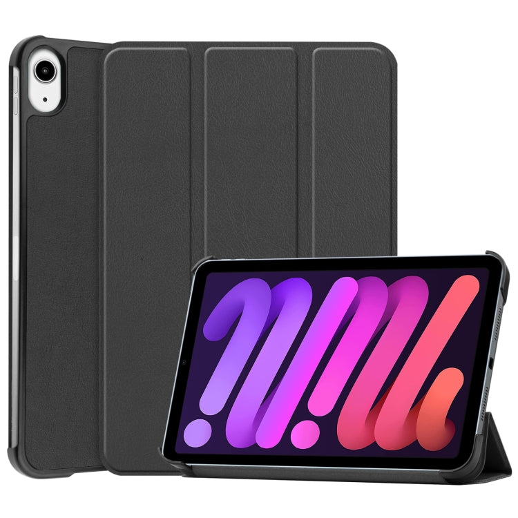 Étui en cuir intelligent Custer Texture 3 plis pour tablette, pour iPad mini 6 / mini 2024, pour iPad mini 6