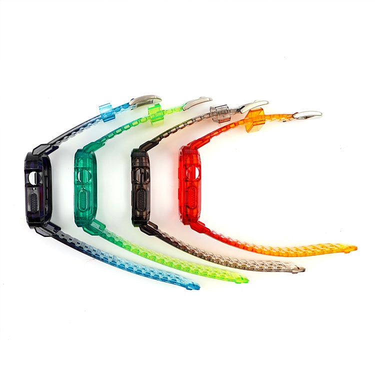 Gradient TPU Integrated Case Strap For Apple Watch Series 6 & SE & 5 & 4 44mm / 3 & 2 & 1 42mm, For Apple Watch Ultra 49mm / Series 8&7 45mm / SE 2&6&SE&5&4 44mm / 3&2&1 42mm