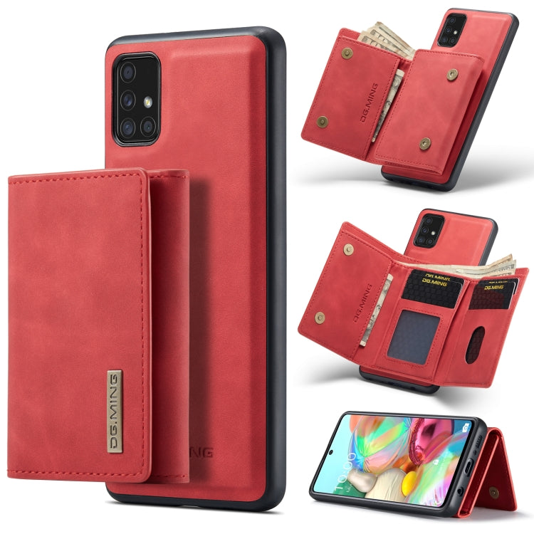 DG.MING M1 Series 3-Fold Multi Card Wallet  Back Cover Shockproof Case with Holder Function