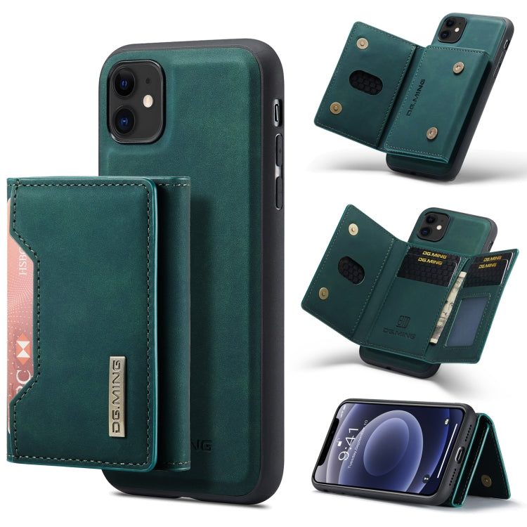 DG.MING M2 Series 3-Fold Multi Card Bag + Magnetic Back Cover Shockproof Case with Wallet & Holder Function, For iPhone 11, For iPhone 11 Pro, For iPhone 11 Pro Max