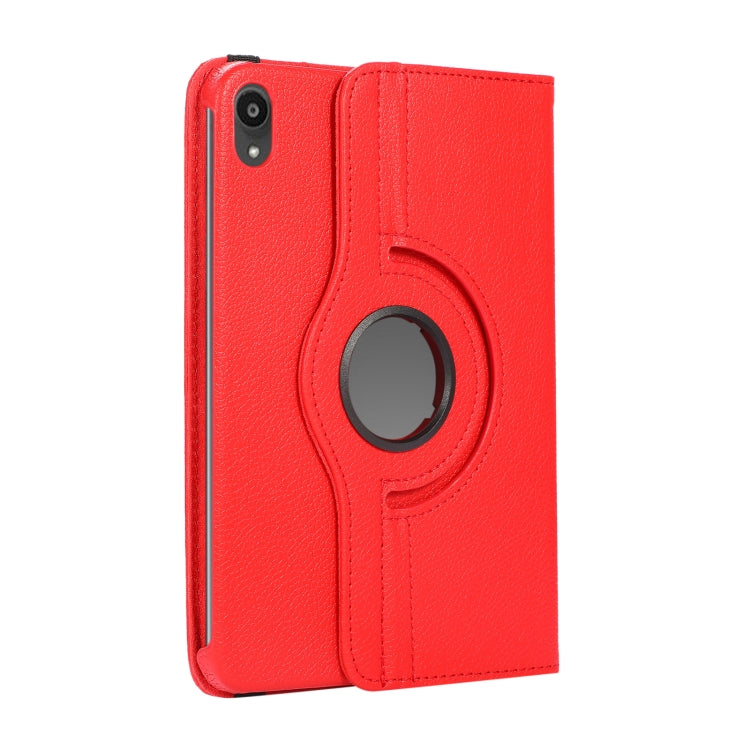 Étui à rabat en cuir texturé Litchi rotatif à 360 degrés avec support, pour iPad mini 6/mini 2024