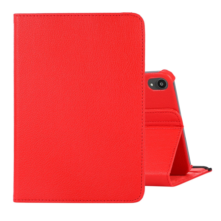 Étui à rabat en cuir texturé Litchi rotatif à 360 degrés avec support, pour iPad mini 6/mini 2024