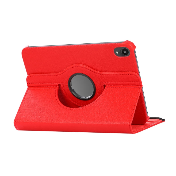 Étui à rabat en cuir texturé Litchi rotatif à 360 degrés avec support, pour iPad mini 6/mini 2024