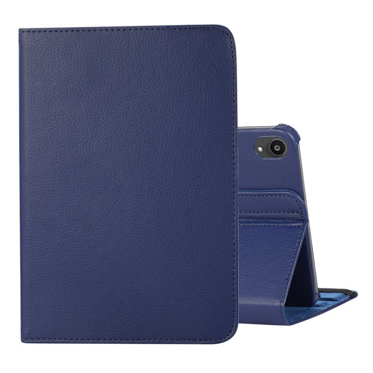 Étui à rabat en cuir texturé Litchi rotatif à 360 degrés avec support, pour iPad mini 6/mini 2024