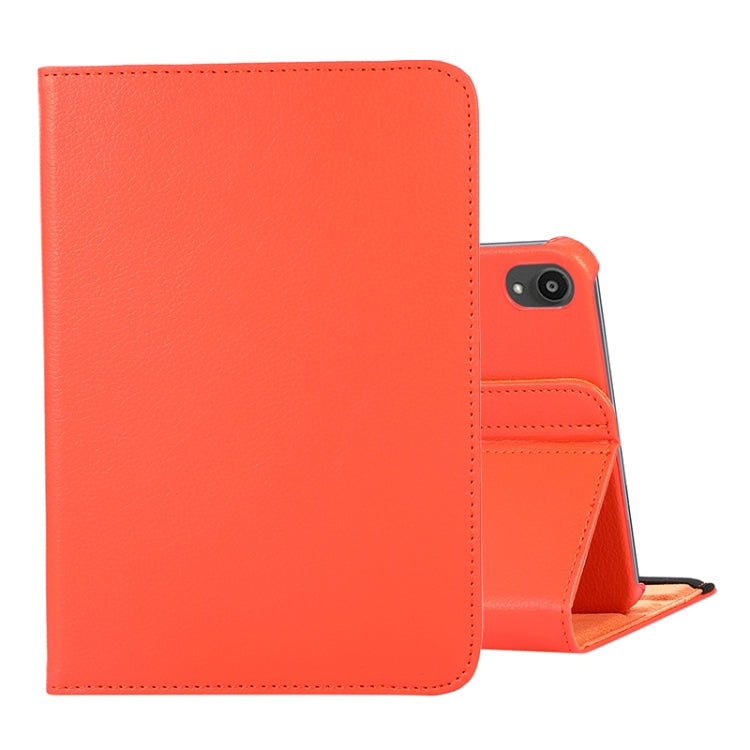 360 Degree Rotation Litchi Texture Flip Leather Case with Holder, For iPad mini 6 / mini 2024