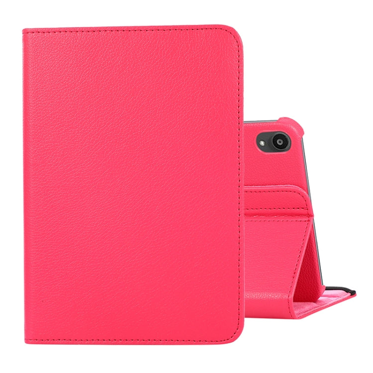 Étui à rabat en cuir texturé Litchi rotatif à 360 degrés avec support, pour iPad mini 6/mini 2024