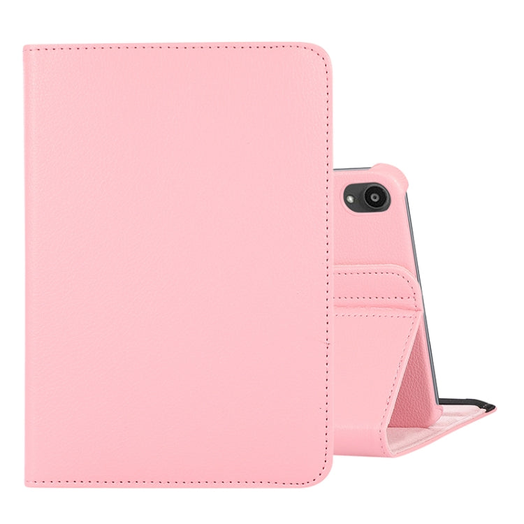 Étui à rabat en cuir texturé Litchi rotatif à 360 degrés avec support, pour iPad mini 6/mini 2024