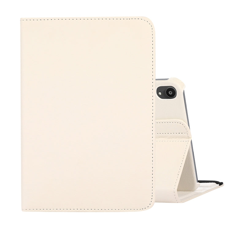 Étui à rabat en cuir texturé Litchi rotatif à 360 degrés avec support, pour iPad mini 6/mini 2024