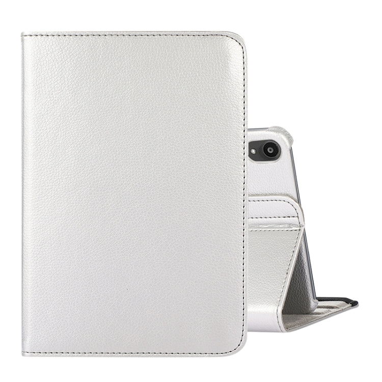 Étui à rabat en cuir texturé Litchi rotatif à 360 degrés avec support, pour iPad mini 6/mini 2024