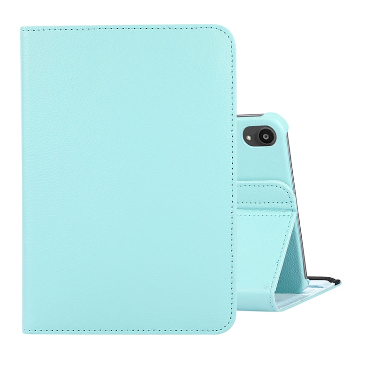 Étui à rabat en cuir texturé Litchi rotatif à 360 degrés avec support, pour iPad mini 6/mini 2024