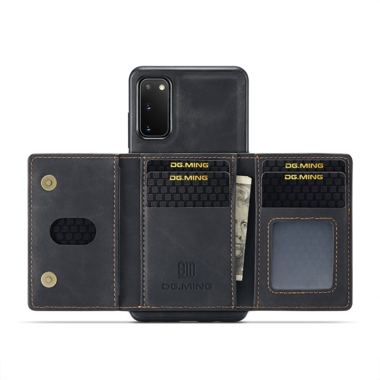 DG.MING M2 Series 3-Fold Multi Card Bag Back Cover Shockproof Case with Wallet & Holder Function